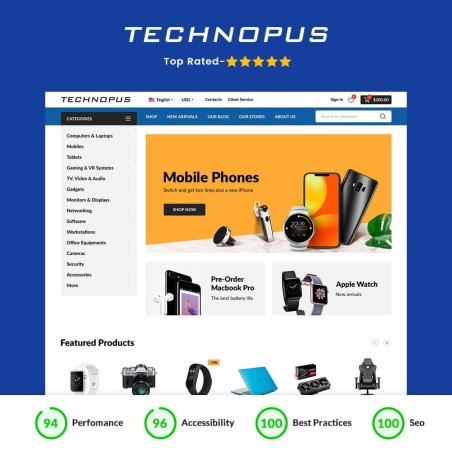 Technopus Le thème est un thème réactif qui conviendra parfaitement...