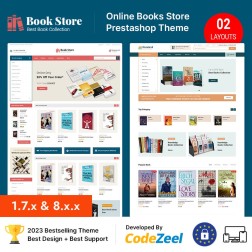 Online Book and Stationary Store Le thème Prestashop Online Book St...