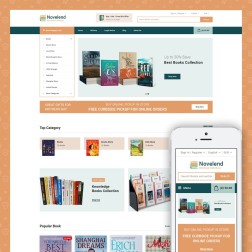 Online Book and Stationary Store Le thème Prestashop Online Book St...