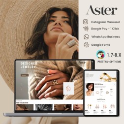 Aster - Jewelry, Gold & Silver, Gems, Pearls Le modèle Prestashop e...