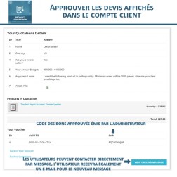 Devis Produit, Autoriser le client à demander un devis Devis produi...