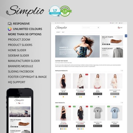 Simplio Simplio est un template PrestaShop responsive convivial et ...