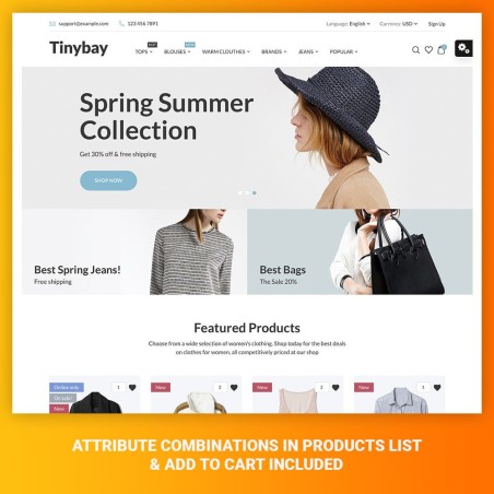 Tinybay Fashion Store Ce thème responsive convient parfaitement aux...