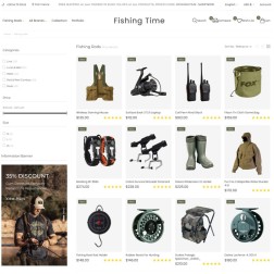 Fishing Time - Rods, Reels, Bait, and Gear Shop Le thème Prestashop...