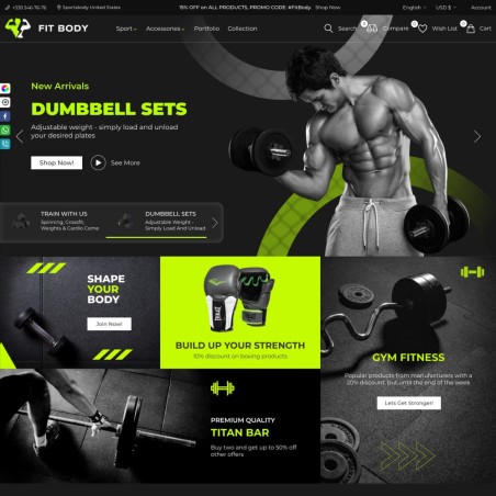 FitBody - Sports equipment, Yoga, Nutrition, Travel