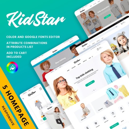 KidStar Thème réactif qui conviendra parfaitement aux magasins vend...