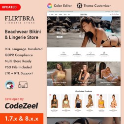 Flirtbra - Lingerie and Underwear Store Flirtbra est un thème Prest...