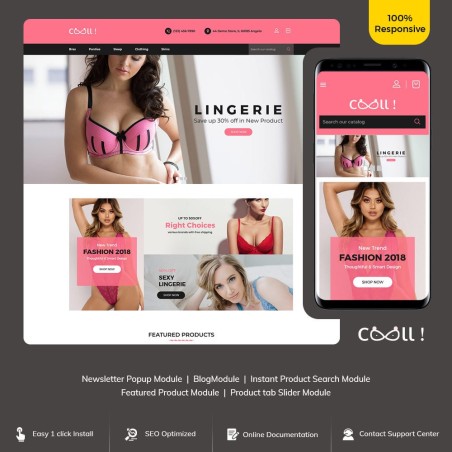 Cool Bra - Lingerie Innerwear Store Cool Bra - Le thème réactif de ...