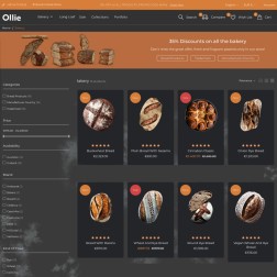 Ollie - Bread, Homemade Bakery, Buns & Bagels Shop Modèle Prestasho...