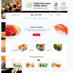 Sushi bar Le Sushi bar est un thème Responsive qui conviendra parfa...