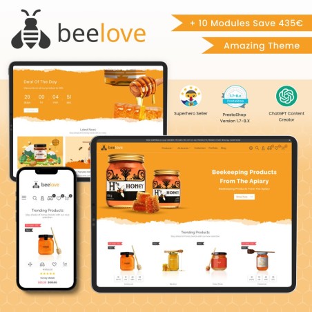 BeeLove - Honey & Beekeeping, Sweets, Pastry, Candy Un modèle Prest...