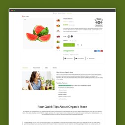 Organic Fresh–Food Grocery–Market Store Le thème réactif premium po...