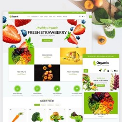 Organic Fresh–Food Grocery–Market Store Le thème réactif premium po...