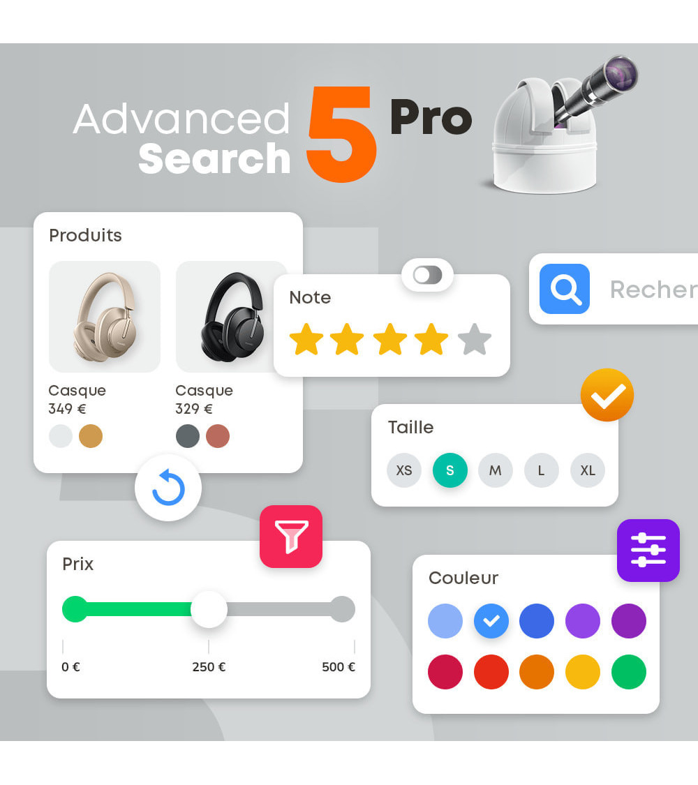 Advanced Search 5 PRO : Filtres et facettes SEO