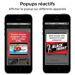 Popup (à l'entrée, sortie - exit popup, ajout de produit) et Newsle...