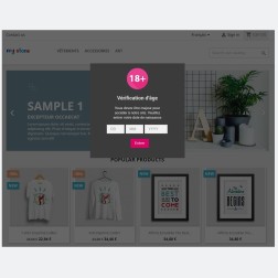 Vérification d’Âge Minimum (Popup) Prenez les précautions légales p...