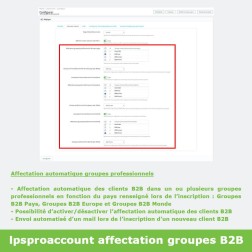 Inscription B2B - SIRET / TVA & Groupe automatique Formulaire d'ins...