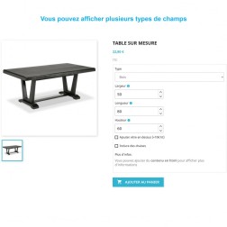 Champs de produit sur mesure Configurer des champs personnalisés dy...