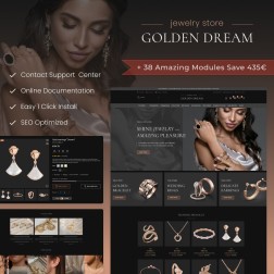 Golden Dream - Jewelry & Fashion Accessories Store Ce template Pres...