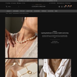 Golden Dream - Jewelry & Fashion Accessories Store Ce template Pres...